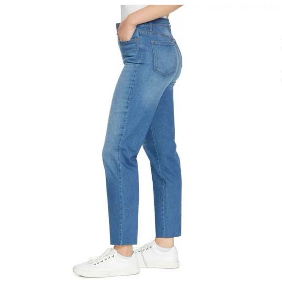 Social Standard High Waist Fringe Straight Leg Jeans Size 12 - Picture 1 of 8